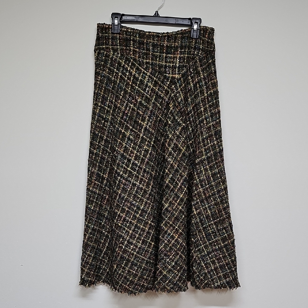 Vtg Jigsaw Tweed A-Line Skirt Multicolor, NEW, Sz 12